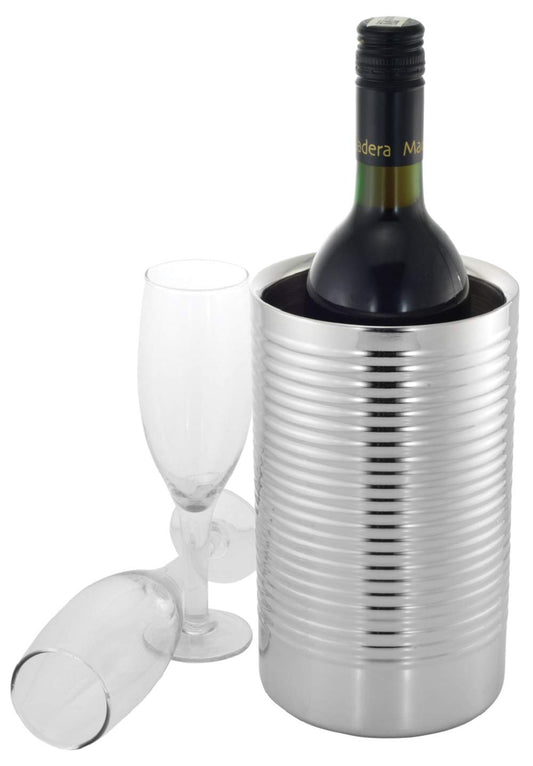 Double Wall Ribbed Stainless Steel Wine Cooler