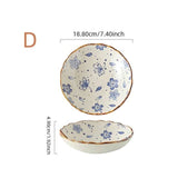 Ceramic Floral Design Dinner Plate Set