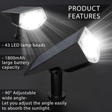 2-Pack Solar Landscape Spotlights Outdoor IPX7