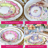 7" Assorted Premium Paper Plates Set of 16
