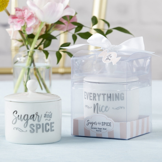 Sugar Spice Ceramic Sugar Bowl Baby Shower Favor