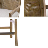 Farmhouse Armed Cane Back Counter Stool Barstool