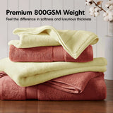 Antibacterial Spa-Like 8-Piece Bathroom Towel Set, Coral