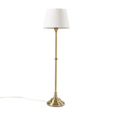 59" Empire Shade Floor Lamp, Antique Brass Gold, White