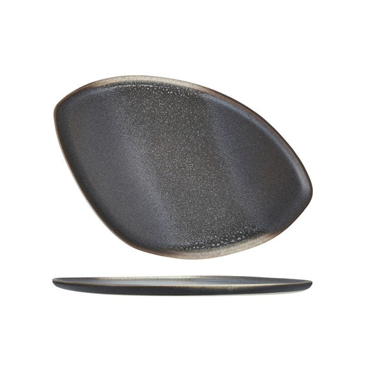 Iceland Volcanic Gray Triangle Platter 13x9"