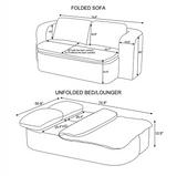 LUXEN 74" Sleeper Sofa