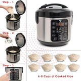 8-Cup Digital Rice Cooker with 10 Presets