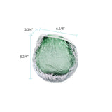 Emerald Crystalized Glass Vase- Small