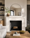 Van Buren Brushed Black Arched Mirror