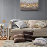20x20" Faux Fur Throw Pillow