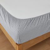144TC Geometric Diamond Grey Printed Cotton Sheet Set