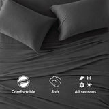 Jersey Knit All Season Sheet Set, Dark Grey