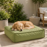 Outdoor Square Floor Pouf- Seascape Moss