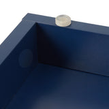 3 Drawer Nightstand, Large Bedside Table with Golden Round