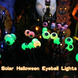 Solar Halloween Eyeball Lights Outdoor, 8 Pieces Led Eyes