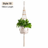 Macrame Hanging Plant Holder Cotton Rope Basket