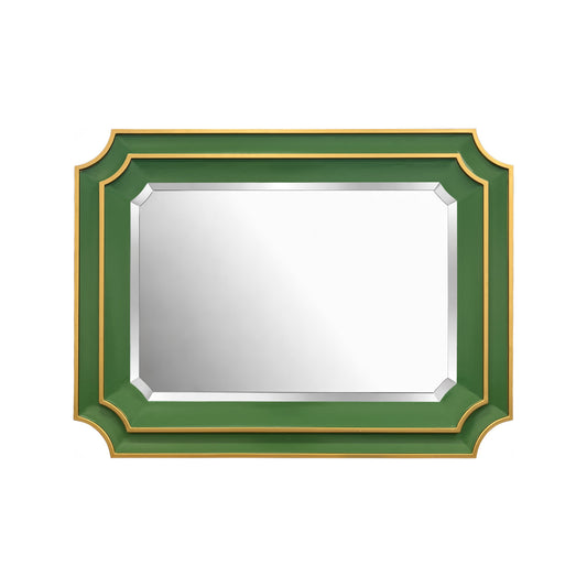 Ethan Scalloped Mirror Green