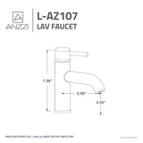 Valle Single Hole Single Handle Bathroom Faucet in Brushed Nickel