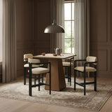 Aurum - Vegan Leather Upholstered Counter Stool With Graphite Black Base