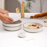 Kook Ceramic Pasta Bowls, 40 oz, Set of 4