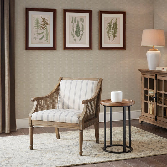 Reclaimed Natural Cane Inset Armchair Accent Chair*