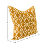 Rhombus Mustard 20x20 Down Filled Pillow