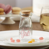 Printed Vintage 3.8 oz. Milk Bottle Favor Jar - It's A Girl