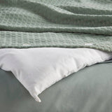 Wholesale Waffle Weave Textured All Season Comforter Set, Sage Green