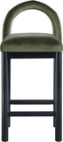 Conrad - Velvet Counter Stool With Black Legs