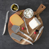 5-Piece Laguiole Cheese Knife & Slicer Set Faux Ivory Handle
