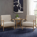 Modern Mid-Century Accent Arm Chair, Light Blue [Set of 2] *