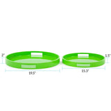 Saint Tropez Round Tray Set of 2 - Green