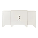 4-Door Quatrefoil Mirrored Dining Buffet Kitchen Cabinet *