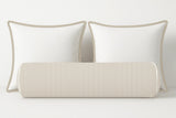 Ticking Stripe Velvet Bolster Pillow Cover
