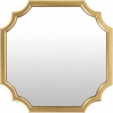 Abangay Gold Contemporary Wood Frame Mirror - Clearance