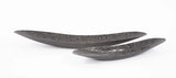 Chiseled Texture Black Iron Elongated Tray- Small