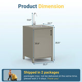 Wholesale Outdoor Aluminum Sink Cabinet - 6.3GAL SS, 1-Door RustProof