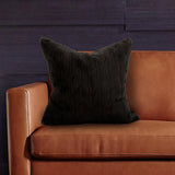 20 x 20 Angora Ebony Pillow - Down Alternative Insert