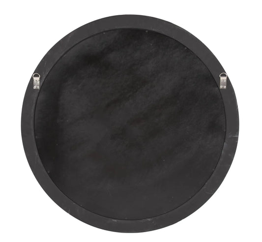 George Matte Black Round Mirror