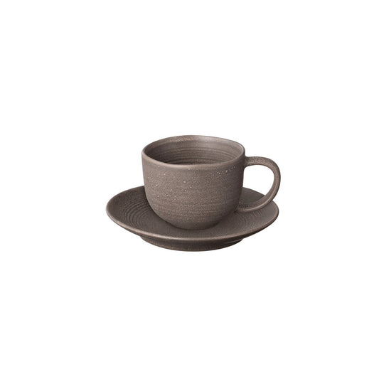 Kumi Stoneware Coffee Cup & Saucer Set of 2