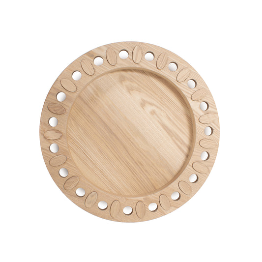 Robin Baron Winfield Round Wooden Serving Tray