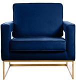 Noah - Accent Chair with Gold Legs