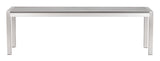 Metropolitan Double Bench Gray & Silver