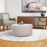 Indoor/Outdoor Universal Round Ottoman Dune Sand Cover Only