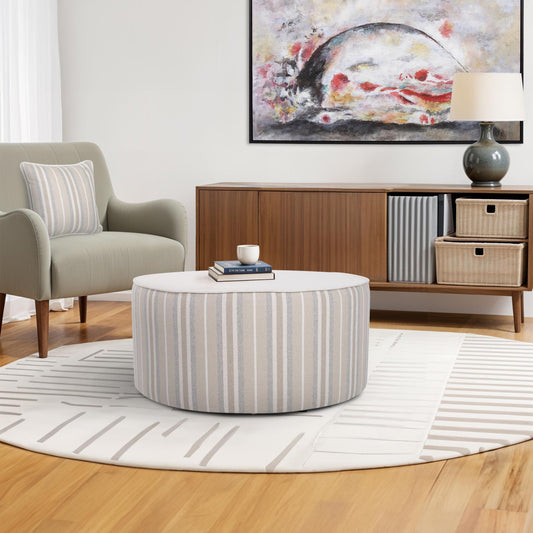 Indoor/Outdoor Universal Round Ottoman Dune Sand