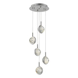 Bubbling Glow Round Chandelier // Chrome