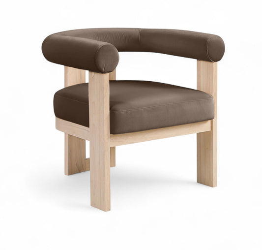 Arienzo - Performance Fabric Upholstered Accent Chair - Natural Base