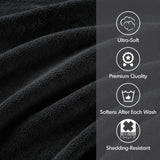 Antibacterial Spa-Like 8-Piece Bathroom Towel Set, Black