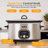 8.5 Quart Programmable Slow Cooker: Multi-Cooker Food Warmer
