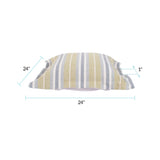 Indoor/Outdoor Puff Scroll Ottoman Dune Moss Cover Only